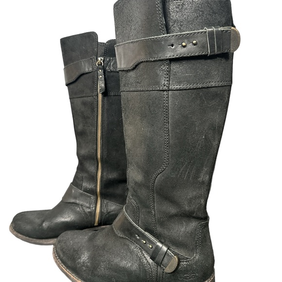 UGG Tall Black Boots Dayle Rider - Picture 8 of 11